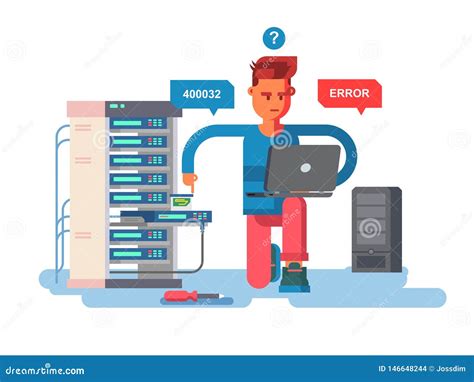 It Specialist Network Stock Illustration Illustration Of Computing