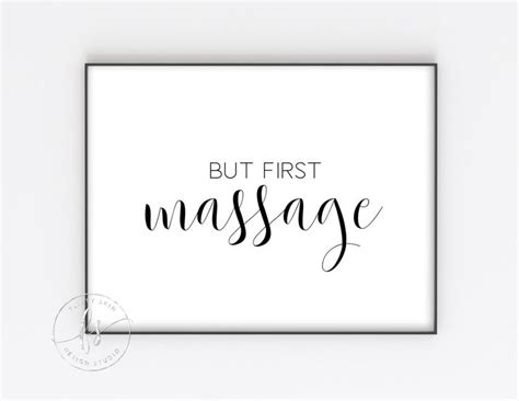 But First Massage Massage Decor Spa Quote Wall Quote Etsy Spa Quotes Home Quotes And