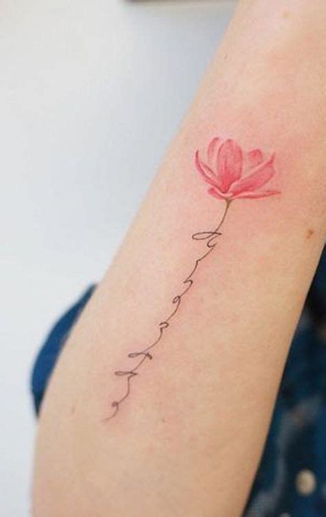 Beautiful Delicate Watercolor Rose Quote Script Forearm Tattoo Ideas