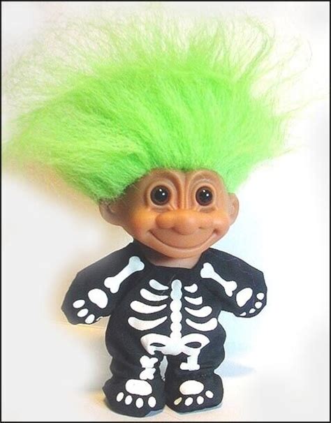 skeleton troll russ halloween voodoo new in bag green hair bones x ray ebay