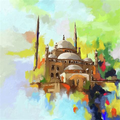 Mosque Of Muhammad Ali Pasha 418 I Painting By Mawra Tahreem Fine Art