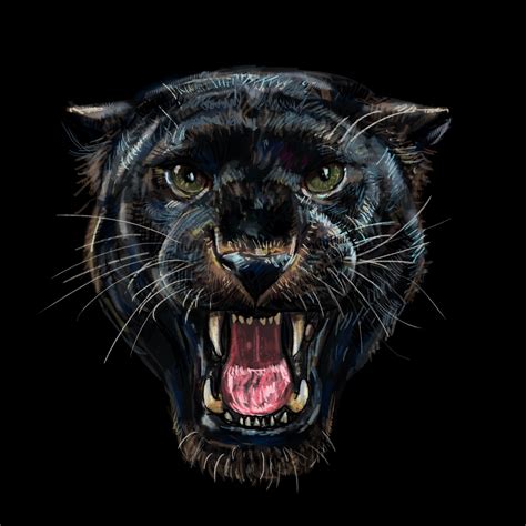 Roaring Black Panther Black Panther Art Black Panther Tattoo Black