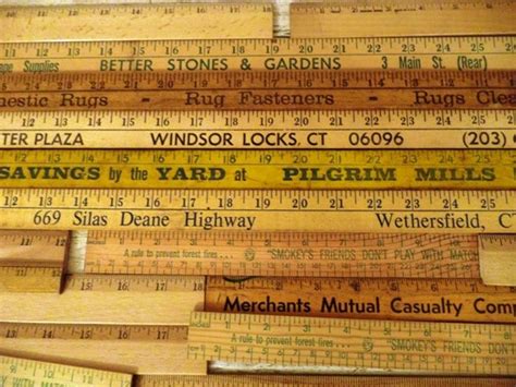 21 Vintage Wooden Rulers And Yardsticks Assorted Sizes And