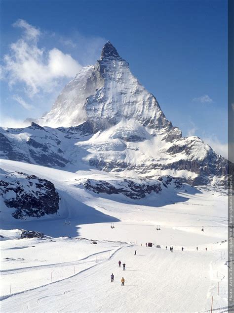 Matterhorn Zermatt Switzerland The Skiing Area Around The Matterhorn Is