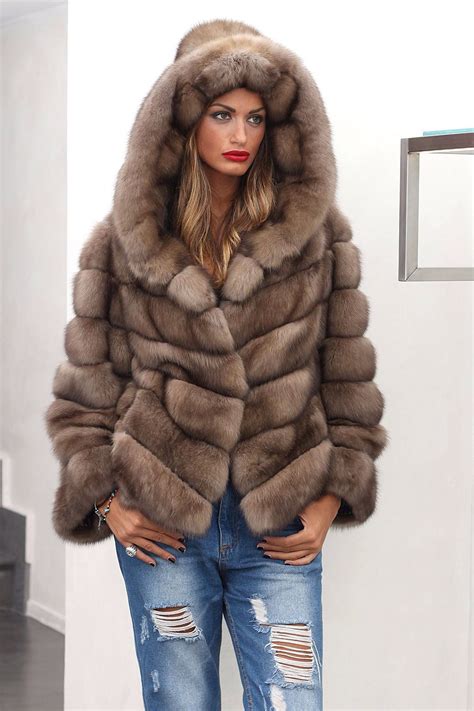 russian sable fur hooded jacket winter fashion outfits fur coats women fur fashion