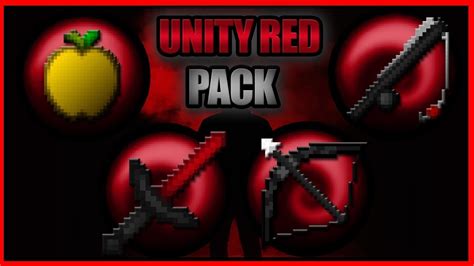 Minecraft Pvp Texture Pack L Unity Red 32x 1718 Youtube