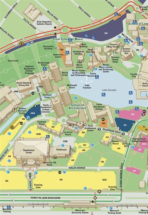 29 University Of Miami Campus Map Maps Database Source