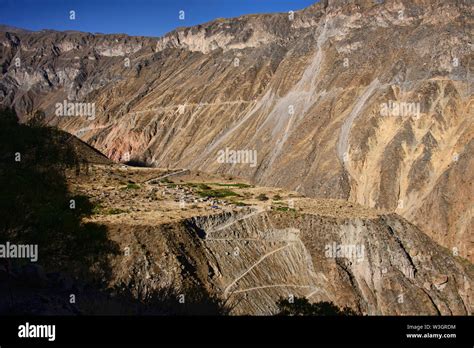The Scenery On The Colca Canyon Cabanaconde Peru Stock Photo Alamy