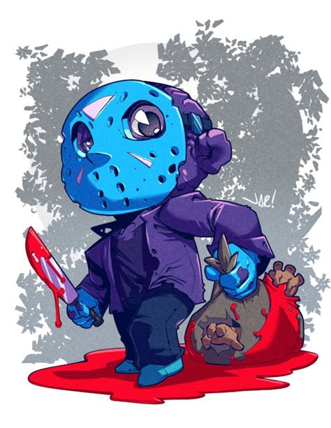 Chibi Jason Voorhees Retro 85x11 Print Etsy