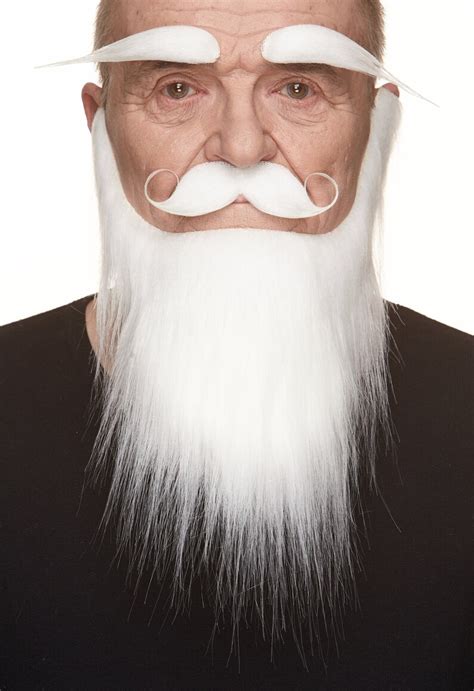 Santa Claus White Beard Mustache And Eyebrows 036 Lg Etsy