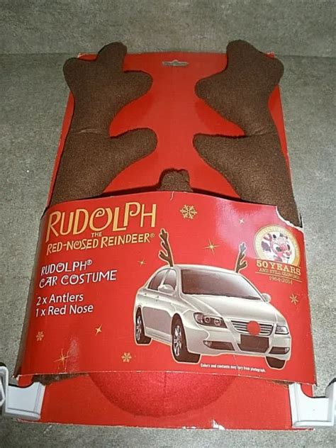 New Far East Rudolph The Red Nosed Reindeer Car Costume Antlers And Nose 2069 Picclick