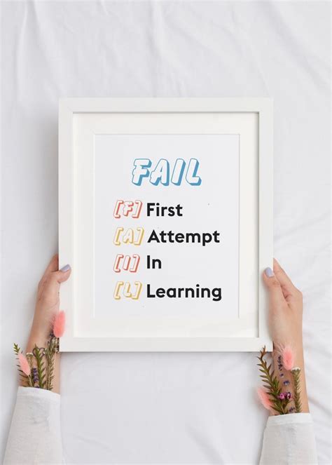 Fail First Attempt In Learning Printable Math Poster Math Etsy