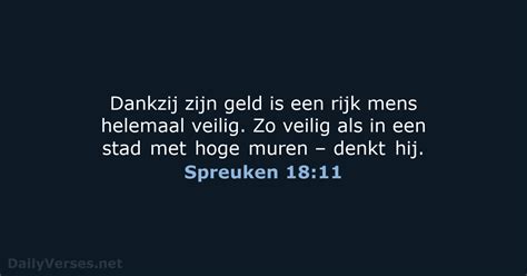 11 December 2023 Bijbeltekst Van De Dag Bb Spreuken 1811