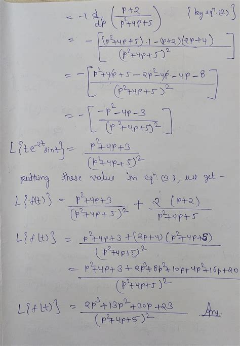 [solved] find the laplace transform of f t t 2 e 2t sin t course hero