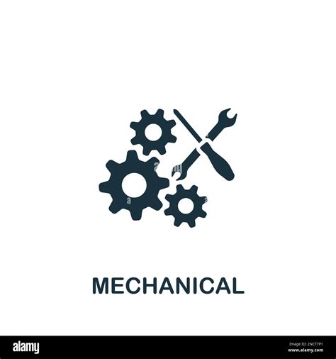 Mechanical Icon Monochrome Simple Sign From Engineering Collection