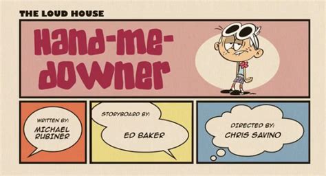 Joshuaonline The Loud House Season 1 Overnight Success Hand Me Downer