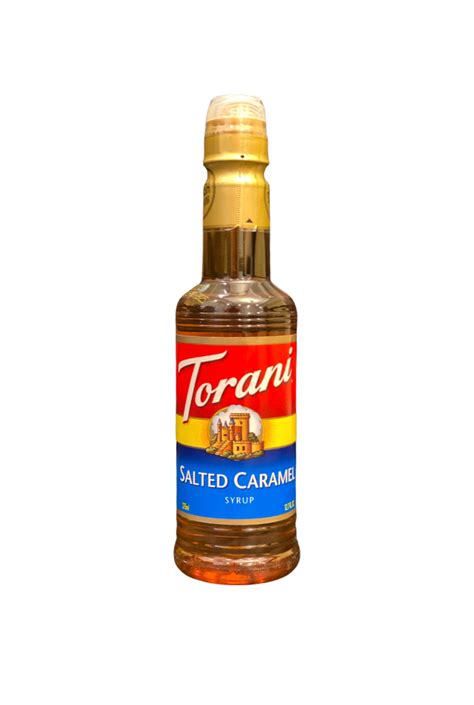 Torani Salted Caramel Syrup Authentic Coffeehouse Syrup 750ml Blue