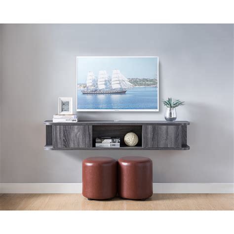 Furniture Of America Fernandu 3 Shelf Floating Tv Stand Distressed