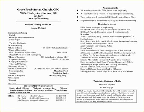 Free Church Bulletin Templates For Word Free Printable Templates