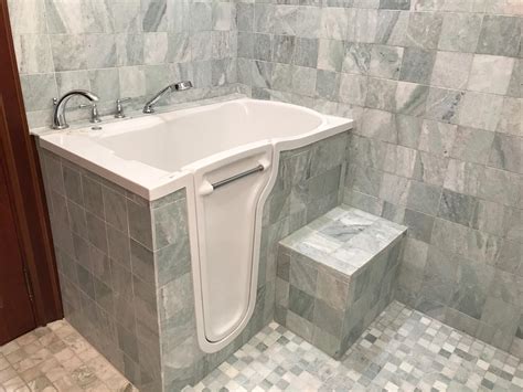 Stylish Walk In Tub And Shower Combination Mansfield Plumbing
