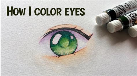 How To Color Anime Eyes Watercolor Youtube