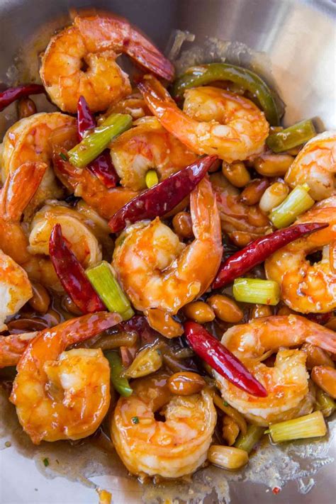 Kung Pao Shrimp Is A Chinese Food Restaurant Classic Spicy Garlic Stir