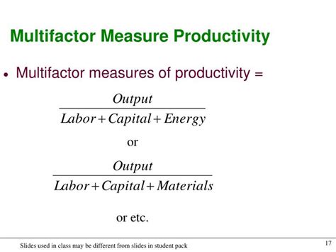 Total output / total input. PPT - Chapter 2 Operations Strategy and Competitiveness ...