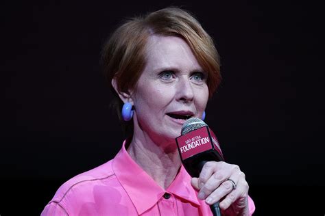 cynthia nixon spotted sporting miranda hobbes signature red hair while filming and just like