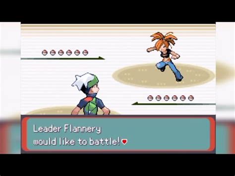 Pokemon Inclement Emerald Challenge Mode Gym Leader Flannery Youtube