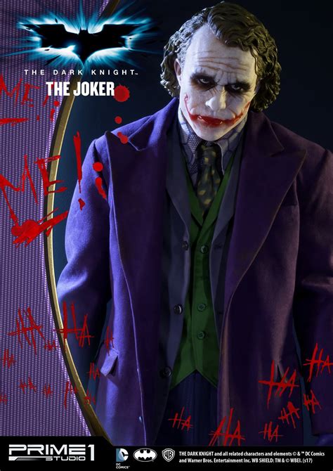 #joker 2019 #joker movie #the dark knight joker #heath ledger #joaquin phoenix #art not mine. The Dark Knight - 1/2 Scale The Joker Statue by Prime 1 ...