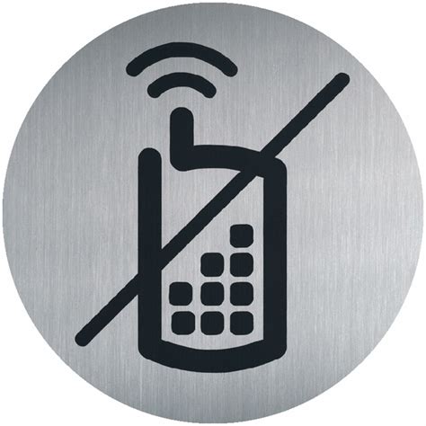 Das smartphone gehört für die meisten kinder zu ihrem alltag dazu. Edelstahl-Symbol-Schilder Handys verboten online kaufen ...