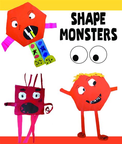 Shape Monsters Art Project Art Is Basic An Elementary Art Blog