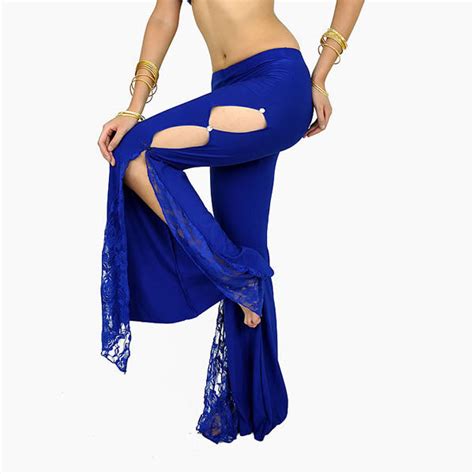 New Belly Dance Costume Flank Openings Lace Trousers Pants 9 Colors