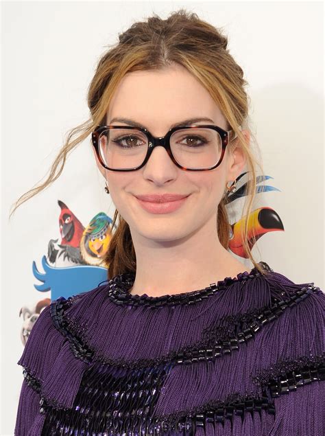 Anne Hathaway Celebrities With Glasses Glasses For Your Face Shape Glasses Inspiration