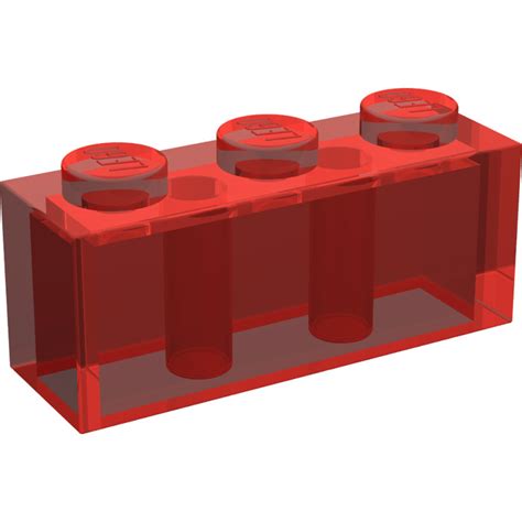 Lego Transparent Red Brick 1 X 3 3622 Brick Owl Lego Marketplace