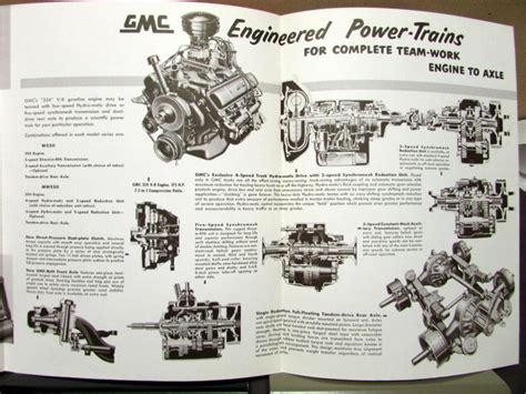 1955 Gmc W 550 And Mw 550 Gasoline Powered Truck Sales Brochure Folder
