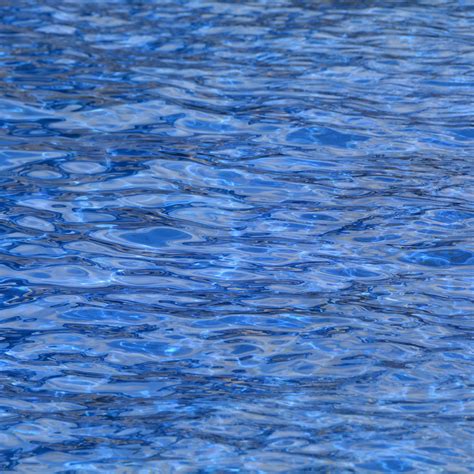 Download Wallpaper 3415x3415 Water Surface Ripples Blue Saturated