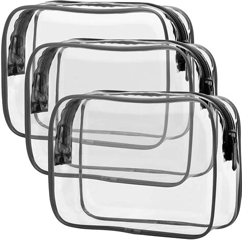 Clear Toiletry Bag 3 Pack Tsa Approved Toiletry Bag Quart Size Bag