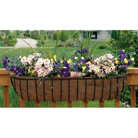 Yet effective solution to smarten front or rear and large appear in a window, balcony, or deck railing. CobraCo Canterbury Horse Trough 24" Steel Planter ...