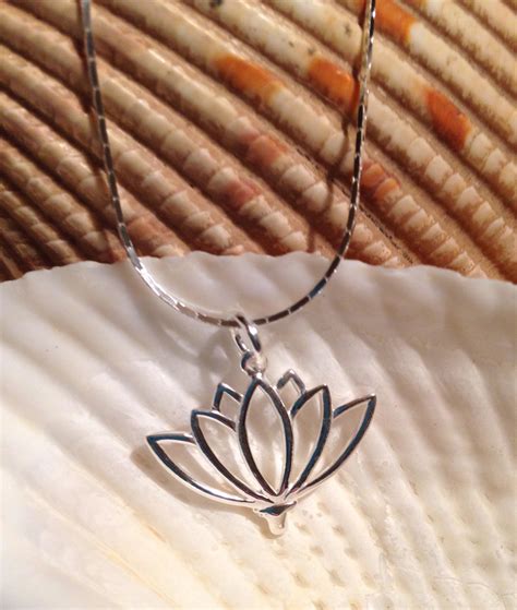 Silver Lotus Flower Necklace Badawang Art