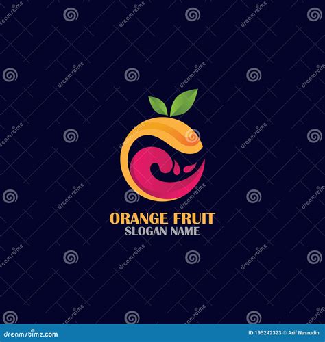 Orange Fruit Logo Design Concept Vector Orange Logo Template