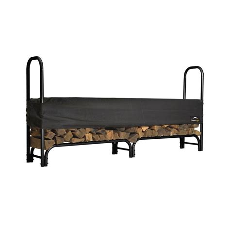 Shelterlogic Heavy Duty Firewood Rack With Cover 8 Ft The Home Depot
