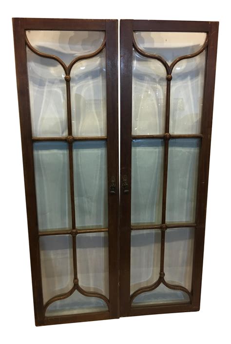Edwardian Mahogany And Beveled Glass Doors A Pair On Shop Doors Beveled Glass