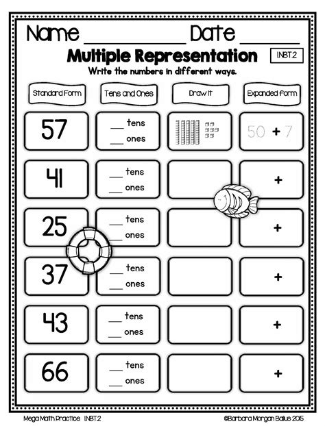 Partitioning numbers worksheet our goal is that these tens and ones worksheets first grade images collection can be a direction for you, bring you more. Number Sense Understanding Place Value First Grade Math ...