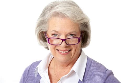 Older Woman With Glasses Stock Image Image Of Isolated 39129883