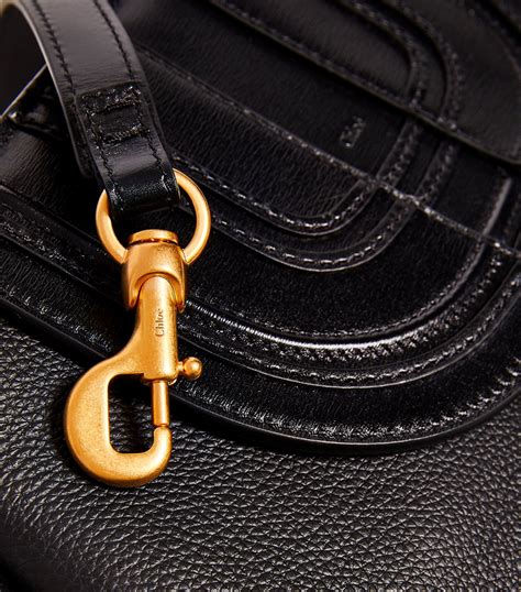 Chloé Black Medium Leather Marcie Saddle Bag Harrods Uk