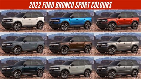 2022 Ford Bronco Sports Outer Banks All Colour Options Images