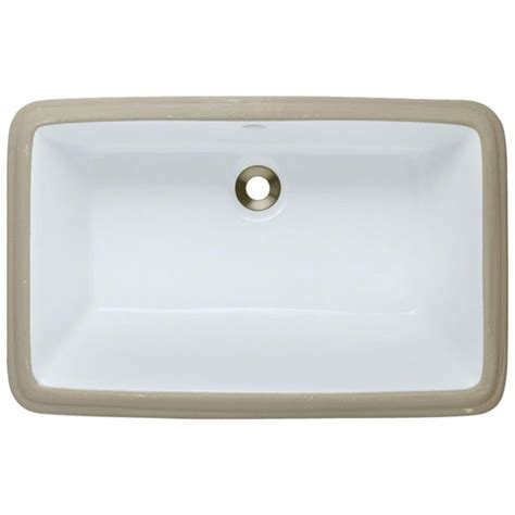 Mr Direct U1812 White Porcelain Rectangular Undermount Bathroom Sink