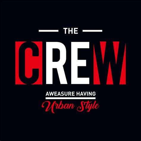 The Crew Typography Design For T Shirt Download Free Vectors Clipart