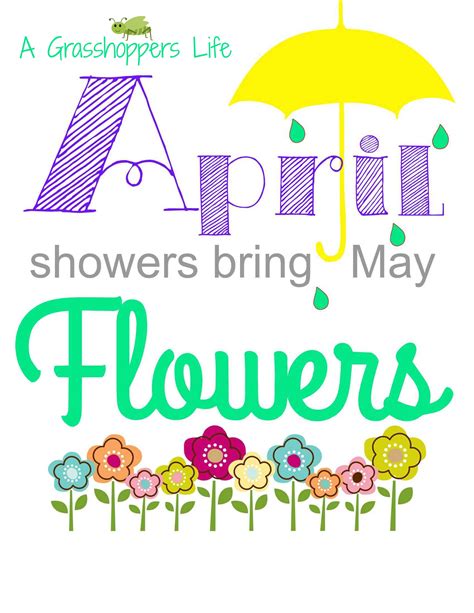 April Showers Bring May Flowers Clipart Poem Contest April Showers